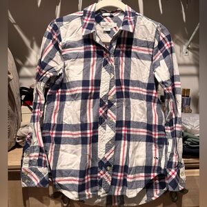 Vineyard Vines Blue and Red Plaid Shirt